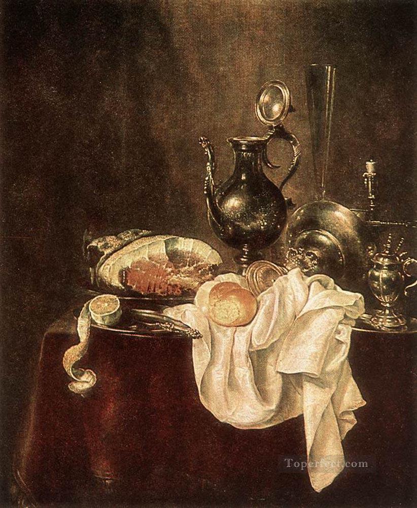 Ham And Silverware still lifes Willem Claeszoon Heda Oil Paintings